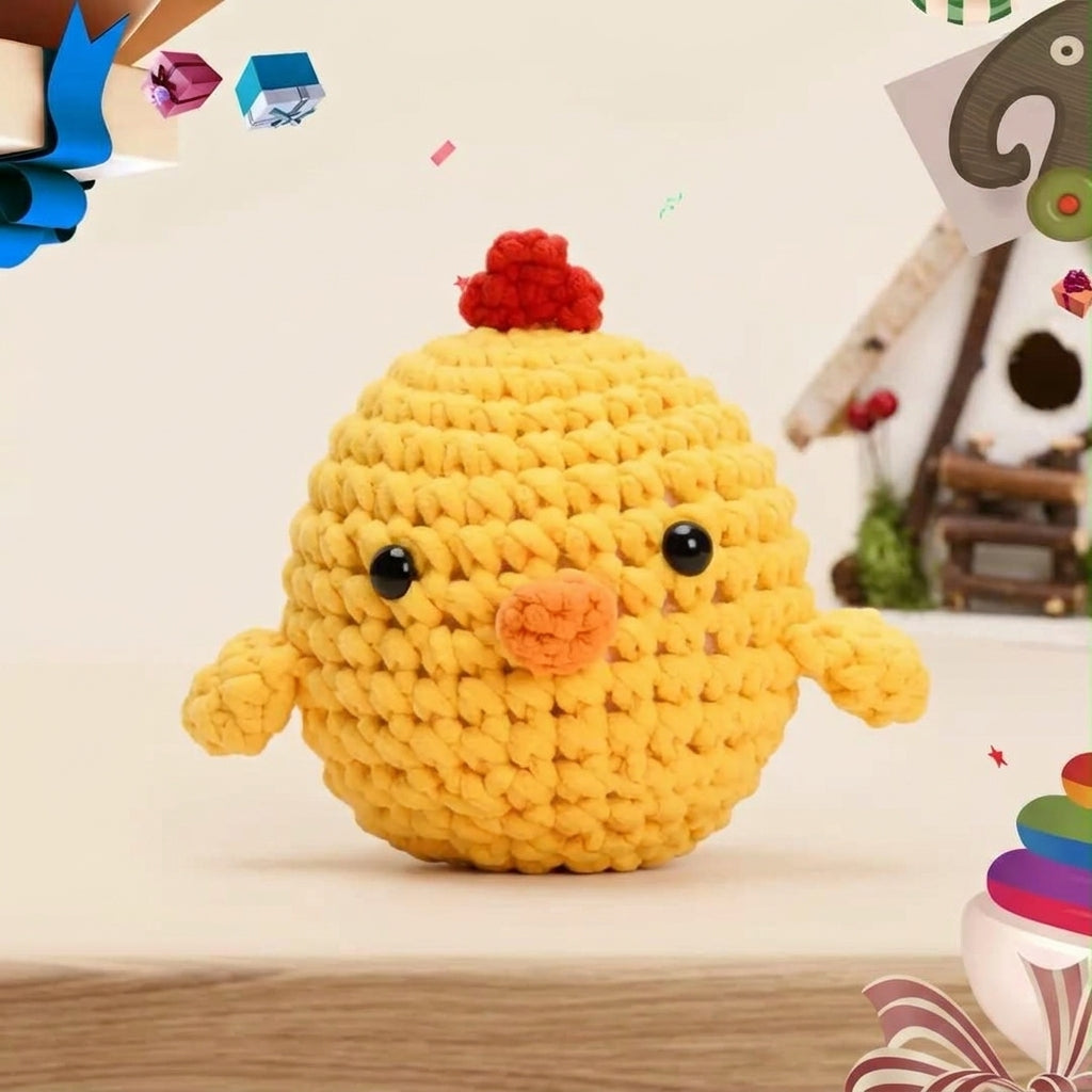 Zestaw do Szydełkowania Kurczaczek – DIY Amigurumi na Prezent